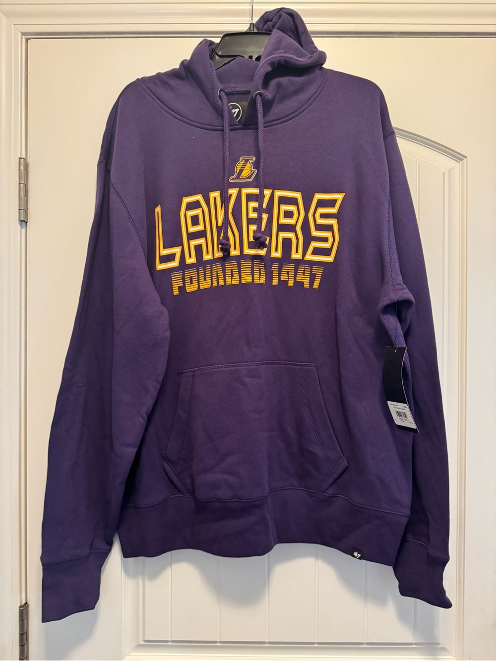 47 Lakers Purple and Gold Pullover Hoodie
